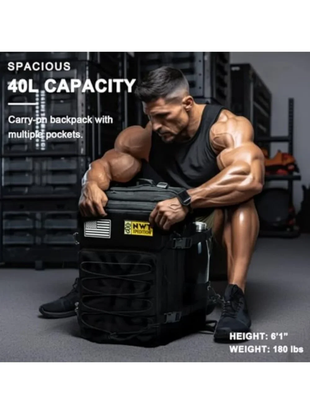 Tactical Military Backpack, Durable Molle Rucksack for Hiking, Camping & Travel